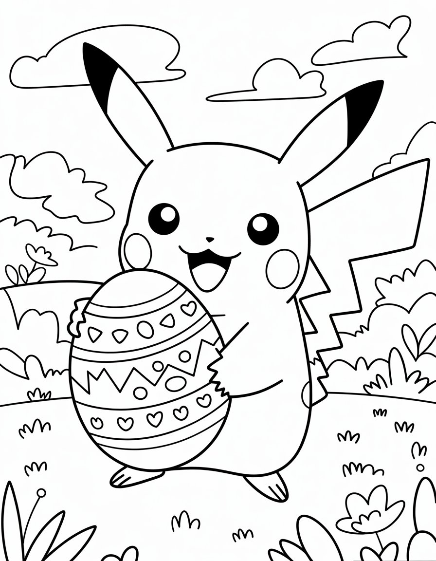 Pikachu with Easter Egg